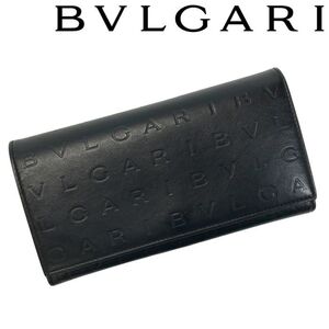 【中古】BVLGARI 長財布 ブルガリ 【ほぼ新品】 インフィニートゥム レディース ブラック レザー r-bv-w-241121-02 ブランド