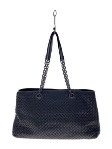 BOTTEGA VENETA◆イントレチャート/チェーントートバッグ/レザー/BLK