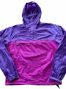 ★★★vintage 1991年製 patagonia パタゴニア フェザーウェイトシェルプルオーバー パーカー 83201 F1 S パープルxピンク系★★★