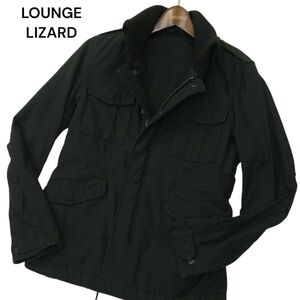 LOUNGE LIZARD ラウンジリザード 秋冬 中綿シンサレート★ M-65 ミリタリー フィールド ジャケット Sz.1 メンズ 黒 日本製　A4T13634_C#N