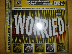 良品 Worrted Riddim #53 [ワンウェイ] Greensleeves Rhythm beenie man bounty killer vybz kartel wayne t.o.k sizzla ward21 kiprich