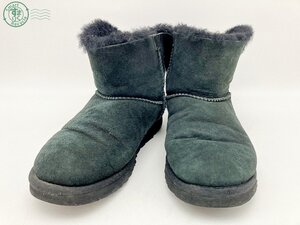 AK0605929　▲ UGG australia アグ オーストラリア ムートン ショートブーツ US7 24cm レディース BLACK ブラック系 黒 USED 中古品