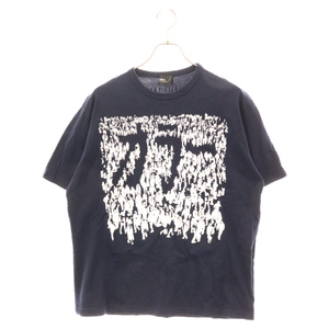 kolor カラー 19SS フロントプリント半袖Tシャツ カットソー ネイビー 19SCM-T25218S