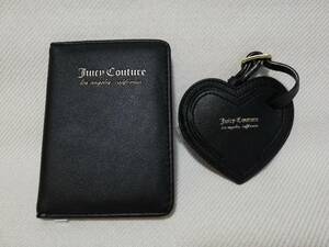 新品未使用 ジューシークチュール パスポートケース & ネームタグ セット ブラック/ゴールド 黒/金 JUICY COUTURE プレゼント 誕生日