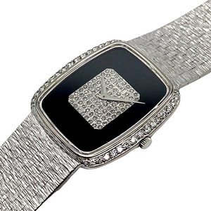 ピアジェ PIAGET メンズウォッチ K18WG ダイヤモンド 9765A6 ブラック 腕時計 メンズ 中古