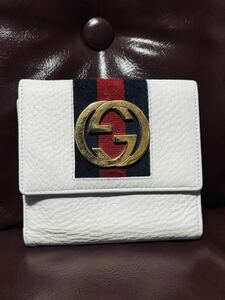 職人クリーニング済 レア GUCCI 財布 白 ホワイト 美品