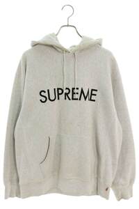 シュプリーム パーカー 22AW Capital Hooded Sweatshirt サイズ:L ロゴ刺繍プルオーバーパーカー 中古 BS99