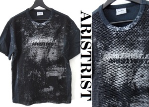 状態良好■ARISTRIST:アリストリスト■ロゴプリント メッシュ レイヤード Ｔシャツ■ブラック■Msize■蝶野正洋