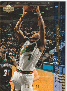 2000-01 UPPER DECK #159 GOLD RASHARD LEWIS /100