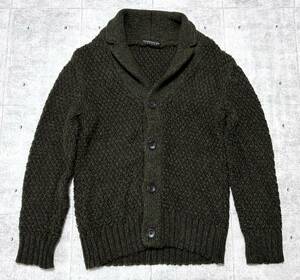 美品 TOMORROWLAND tricot ショールカラー 肉厚 カーディガン　　トゥモローランド トリコ ウール ニット ローゲージ 厚手 柳9446