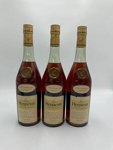 【未開封】Hennessy VSOP Fine Champagne ヘネシー ブランデー　700ml グリーンボトル　3本まとめ　55