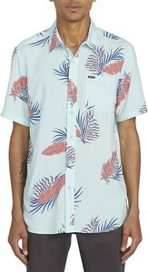 新品タグ付き Mサイズ相当 ボルコム VOLCOM BERMUDA S/S アロハシャツ ルーズフィット フラワー柄 バミューダシャツ 半袖