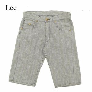 Lee COWBOY リー 08544 春夏 グレンチェック★ シンチバック ハーフ ショート パンツ Sz.32　メンズ　C3B02298_6#P