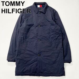 TOMMY HILFIGER トミーヒルフィガー 中綿コート ロングコート ネイビー L メンズ B122403-128