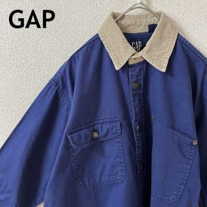 N2 GAP オールドギャップ　ヘヴィシャツ　襟コーデュロイ　長袖　Lレディース