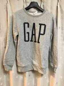 良品【GAP KIDS/ギャップキッズ】裏起毛トレーナー/XXL★グレー★ネーム入り★USED