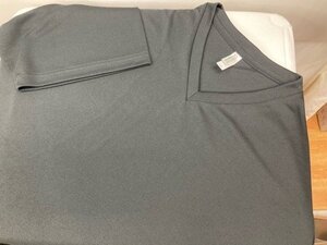 大きいサイズ　半袖Ｔシャツ　Ｖネック　無地　ドライ系リバーシブルメッシュ　４Ｌ　黒　glimmer★未使用格安！　