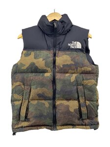 THE NORTH FACE◆NOVELTY NUPTSE VEST_ノベルティーヌプシベスト/M/ナイロン/カモフラ