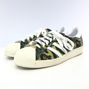 【中古】A BATHING APE× adidas Superstar 80