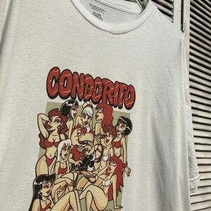 AHDY 1スタ 白 エロ Tシャツ コンドリト ハーレム 水着 セクシー - 90s 00s ビンテージ アメリカ 古着 ベール 卸 仕入れ