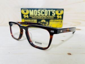 ◆MOSCOT◆MOBBLE◆モスコット◆メガネフレーム 伊達眼鏡 スクエア ウェリントン 鼈甲柄 人気カラー 未使用 美品