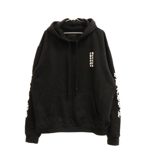 CHROME HEARTS クロムハーツ SWTSHRT PLVR 袖ロゴ プルオーバー スウェット パーカー ブラック