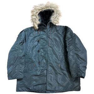 稀少 ミントコンディション ALPHA INDUSTRIES 初期 三本タグ 80s USA製 TYPE N-3B フライトジャケット 民生品 XL ビッグサイズ USAF