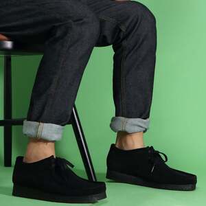 2.7万★美品 名作 CLARKS ORIGINALS Wallabee チャッカブーツ BLK 黒 スウェード 26773 クラークス ワラビー 26cm