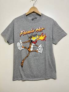 ★ 美品 US古着 Cheetos チートス HOT チェスターチーター プリントT 半袖 Tシャツ S グレー スナック菓子 アメリカ古着 ユニセックス