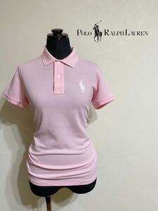 【新品】Polo Ralph Lauren golf ポロ ラルフローレン ゴルフ ビッグポニー レディース 鹿の子 ポロシャツ サイズ XS 半袖 155/80A ピンク