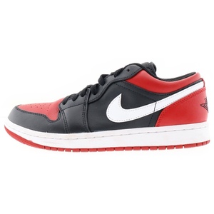 NIKE ナイキ AIR JORDAN 1 LOW BRED エアジョーダン1 ブレッド ローカットスニーカー 553558-066 ブラック/レッド US8/26.0cm