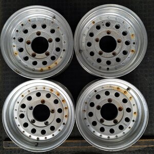 管理番号：S10-46【4本価格】【15x6J 5x139.7 ET+6 ハブ108】ENKEI・ジムニー等・直接引取可能・下取り可能