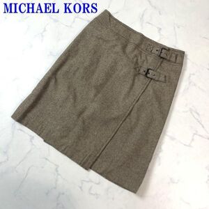 MICHAEL KORS マイケルコース タイトスカート ウール カシミヤ ベージュ 6 C3938