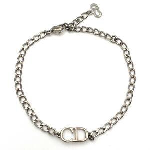 【１円スタート】Christian Dior　クリスチャンディオール　ブレスレット　シルバー　ロゴ　レディース　ブランド　アクセサリー　7A-051