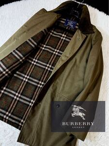 b21新品同様【大人の重厚感溢れる!!】定価12万●BURBERRY COLLECTION● ブルゾンコーチジャケット　バーバリーコート メンズ UK製