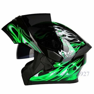 X279☆新品ダブルシールド男女通用 システムヘルメット　フリップアップヘルメット バイクヘルメット多色フルフェイスヘルメット