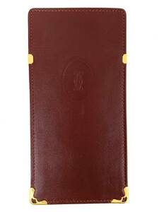 T06/171 美品 Cartier カルティエ メガネケース ゴールド金具 ボルドー