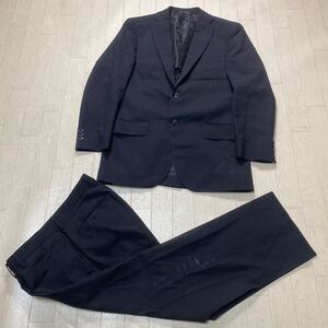 4027☆ UNITED ARROWS GREEN LABEL RELAXING セットアップ スーツ 上46 下88 ブラック ヘリンボーン