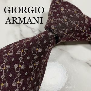 ネクタイ ジョルジオアルマーニ GIORGIOARMANI アート 総柄 ストライプ風 シルク ブランド