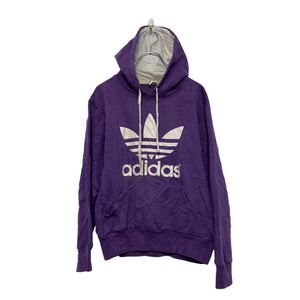 adidas プリント スウェット パーカー アディダス L~ パープル 古着卸 アメリカ仕入 a606-6735