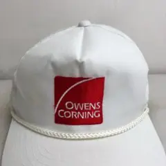 【US買付】キャップ　トラッカーキャップ　刺繡　OWENS CORNING 白