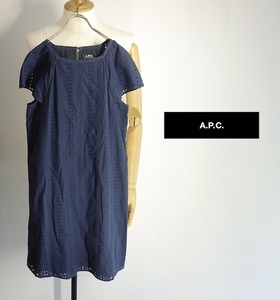 TK 美品 雰囲気◎ アーペーセー APC エンブロイダリー刺繍 ワンピース 36 綿100