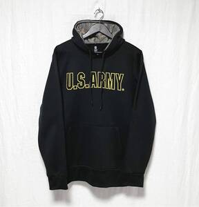 US ARMY プリント ミリタリー パーカー L スウェット 米軍 バイカラー 総柄 USAF USMC