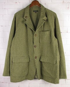 FJ25761 Engineered Garments エンジニアードガーメンツ ウール ロイタージャケット ガンクラブチェック タングリーン M 美品