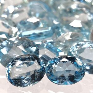 1円〜!!●天然アクアマリンおまとめ75ct●j 約15g ルース 裸石 宝石 ジュエリー jewelry aquamarine ベリル w3 ツ48