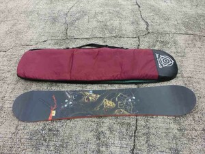 T【4て-61】【220サイズ】BURTON バートン DRAGON 56/156cm/スノーボード/ソフトケース付き/※傷、汚れあり