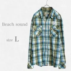 Beach sound ビーチサウンド シャツ カジュアル チェック L