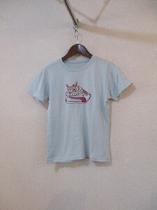 PUMA水色プリントTシャツ（USED）71617②