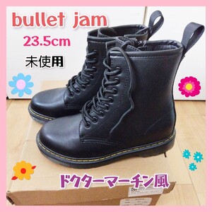 バレット ジャム bullet jam ブーツ レディース 黒 23.5cm ショートブーツ ワークブーツ ブラック 