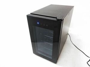 □Maxzen マスクゼン ワインセラー 家庭用 8本収納 22L MS-MZ08 温度調節 右開き ペルチェ冷却方式 タッチパネル式 LED表示 1030-39 @140□